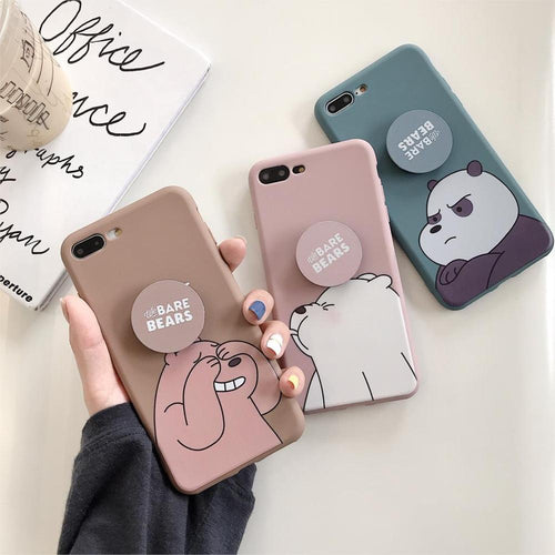 Bare Bears Case for iPhone 6 S 7 8 Plus iPhone X XS Max XR