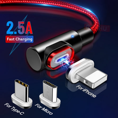2M Fast Magnetic Cable Quick Charge Micro USB Charger Type C