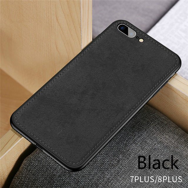 Ultra-thin Canvas Silicon Phone Case For iphone 7 8 6 6s Plus X Xs Max Xr
