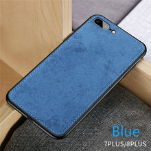 Load image into Gallery viewer, Ultra-thin Canvas Silicon Phone Case For iphone 7 8 6 6s Plus X Xs Max Xr