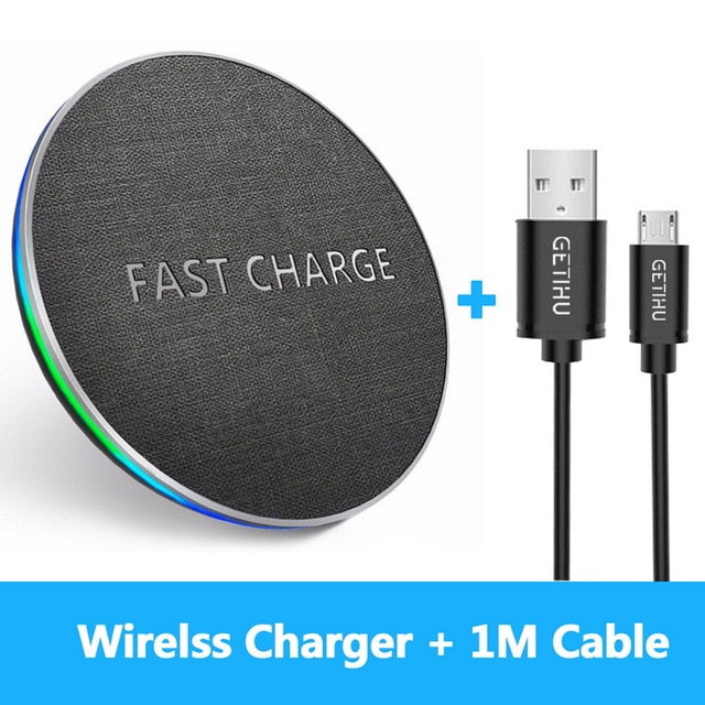 Wireless Charger 10W Fast For iPhone 8 Plus X XS XSMAX Samsung S8