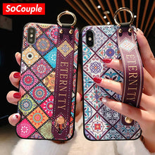 Load image into Gallery viewer, SoCouple Wrist Strap Soft TPU Case For iphone 7 8 6 6s plus iphone X Xs max XR