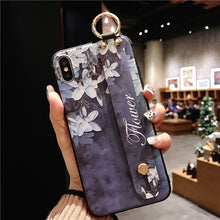 Load image into Gallery viewer, SoCouple Wrist Strap Soft TPU Case For iphone 7 8 6 6s plus iphone X Xs max XR