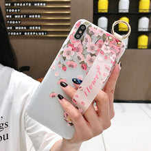 Load image into Gallery viewer, SoCouple Wrist Strap Soft TPU Case For iphone 7 8 6 6s plus iphone X Xs max XR